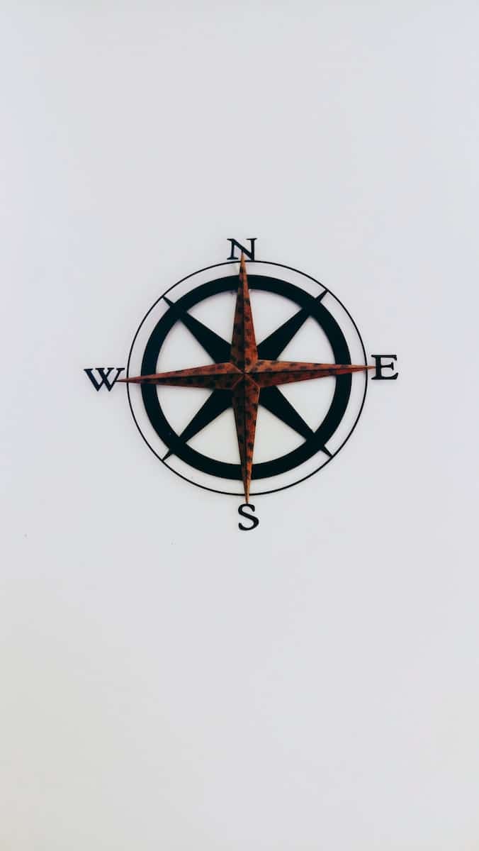 north, east, west, and south wall decor